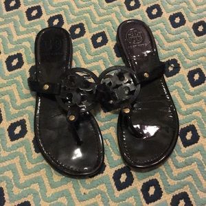 Tory Burch Patent Black Miller Sandal